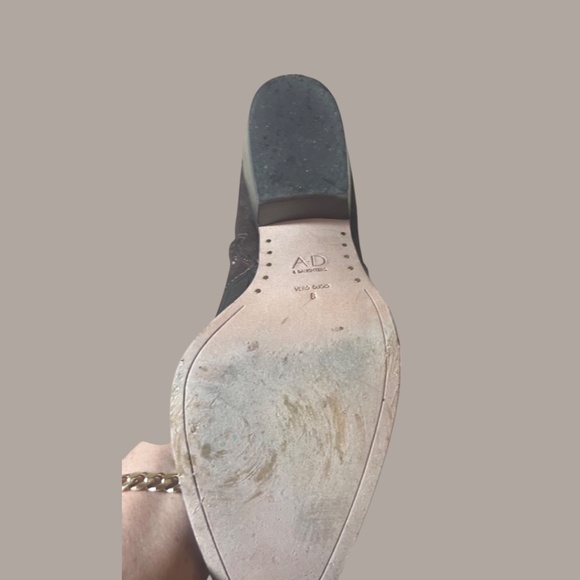 Ad & Daughters Brakov Woodchip Women Western Brown Booties 8M Leather Coc Embos - Picture 13 of 14